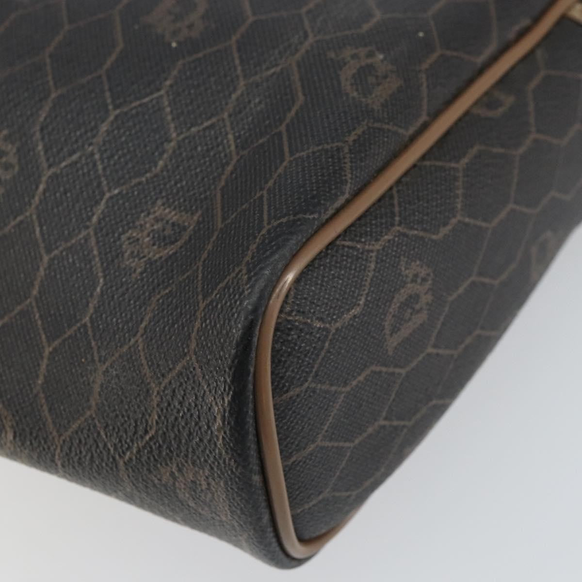 Christian Dior Vintage Honeycomb Zip Canvas And Leather Black Canvas Clutche & Pouche Bag (Pre-Owned)