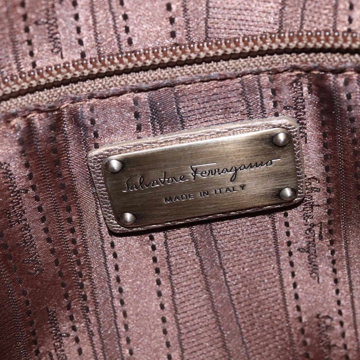 Salvatore Ferragamo Sofia Satchel Leather Beige Leather Bag (Pre-Owned)
