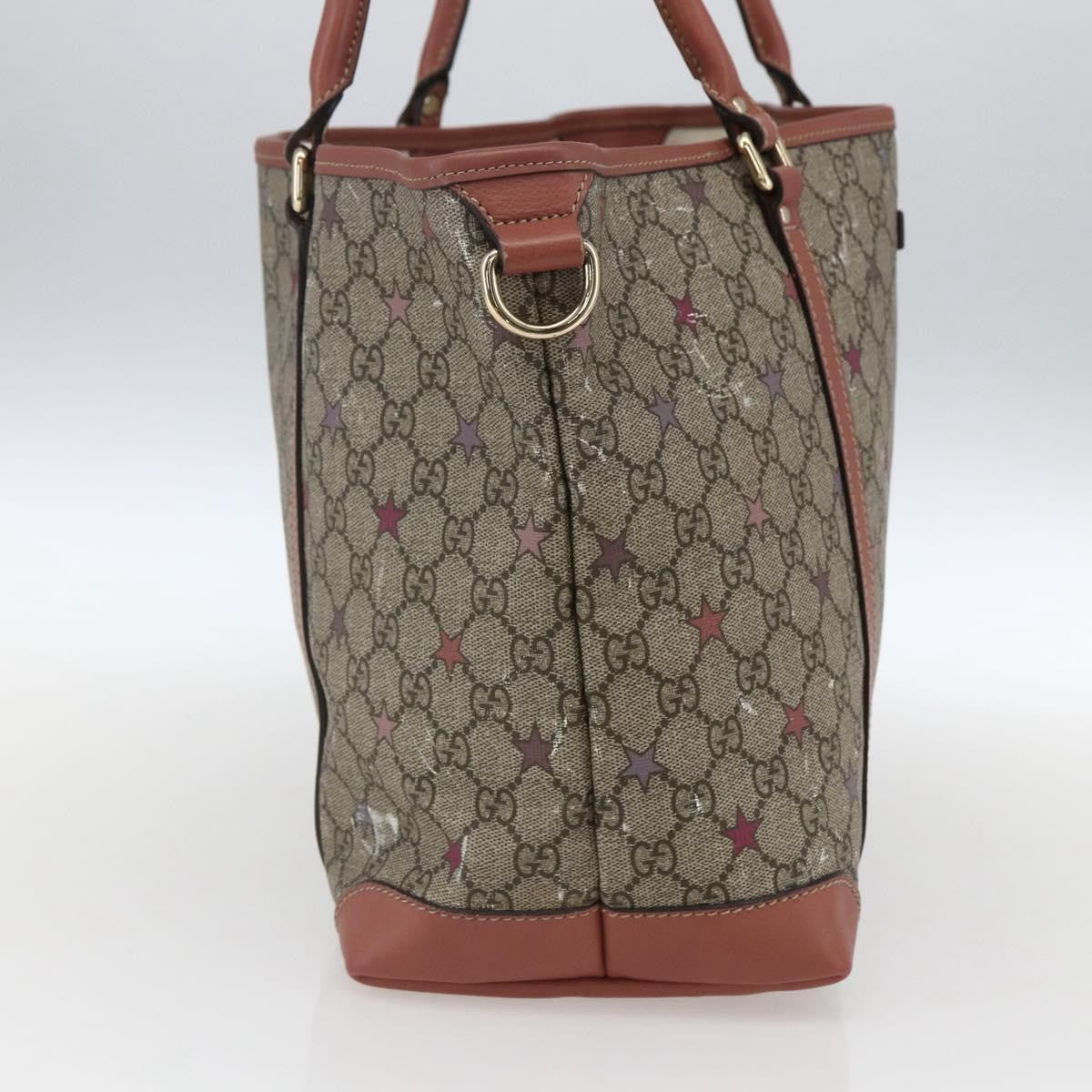 Gucci Joy Plus Tote Gg Coated Canvas With Leather Beige Canvas Tote Bag Bag (Pre-Owned)
