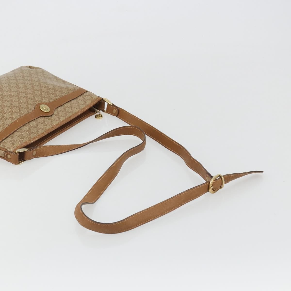 Celine Vintage Macadam Canvas Beige Pvc Shoulder Bag Bag (Pre-Owned)