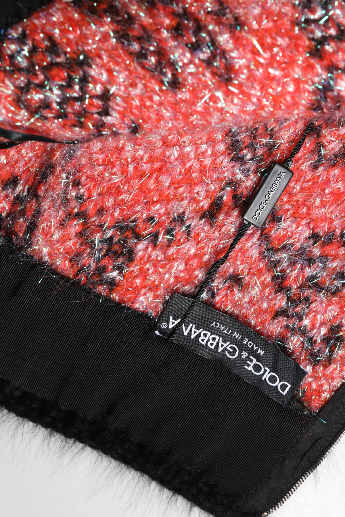 Dolce & Gabbana Multicolor Plush High Waist Mini Women's Skirt