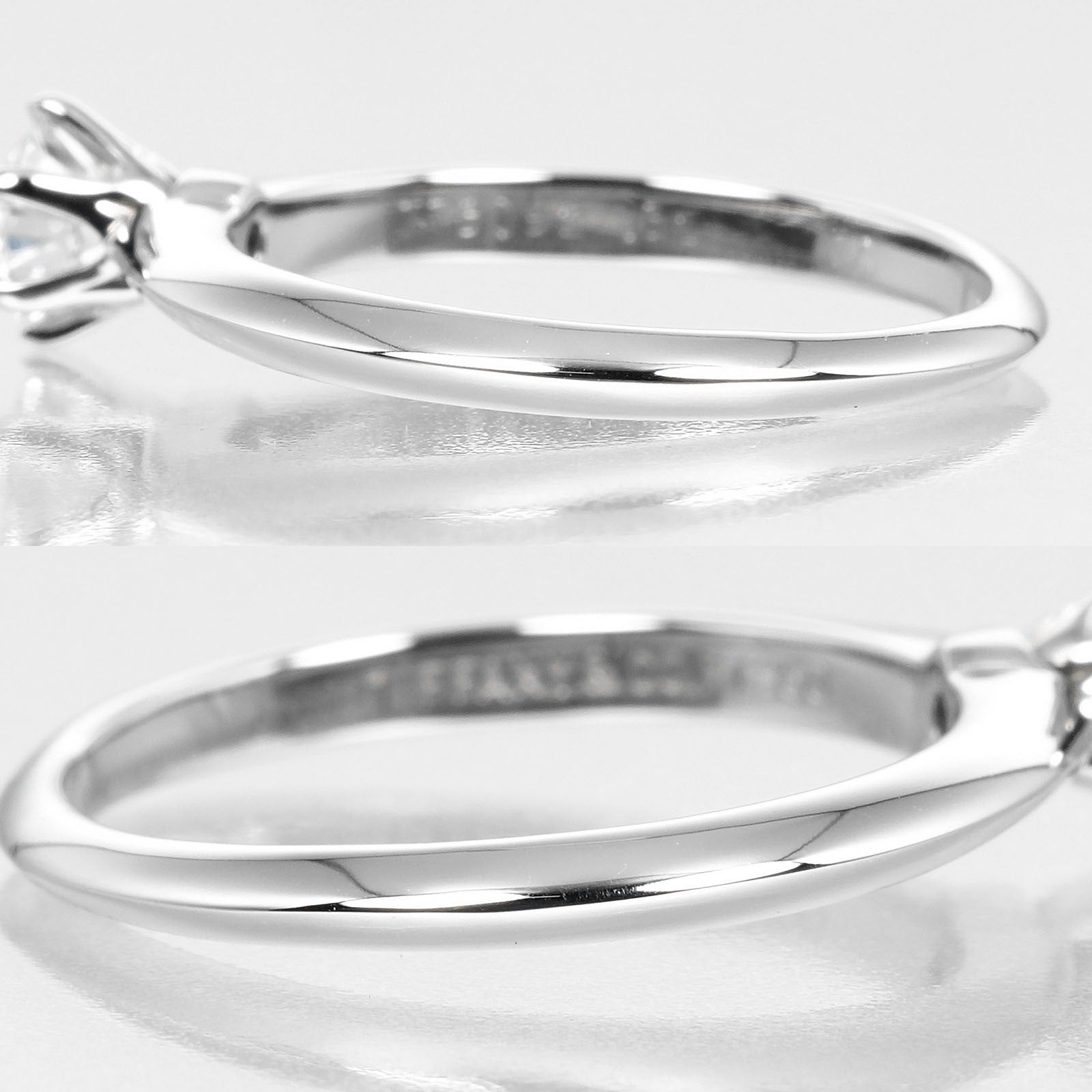 Tiffany & Co. Tiffany Setting Solitaire Platinum With Rbc Diamond Silver Platinum Ring Jewelry (Pre-Owned)