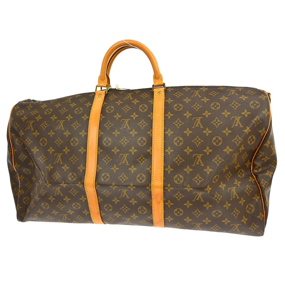 Louis Vuitton Keepall Bandoulière Monogram Brown Canvas Travel Bag Bag (Pre-Owned)