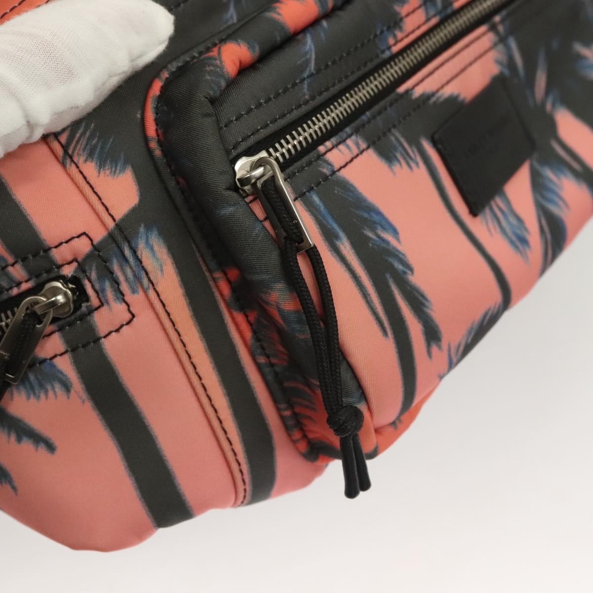 Saint Laurent Front Pocket Waist Printed Nylon Pink Nylon Shoulder Bag Bag (Pre-Owned)
