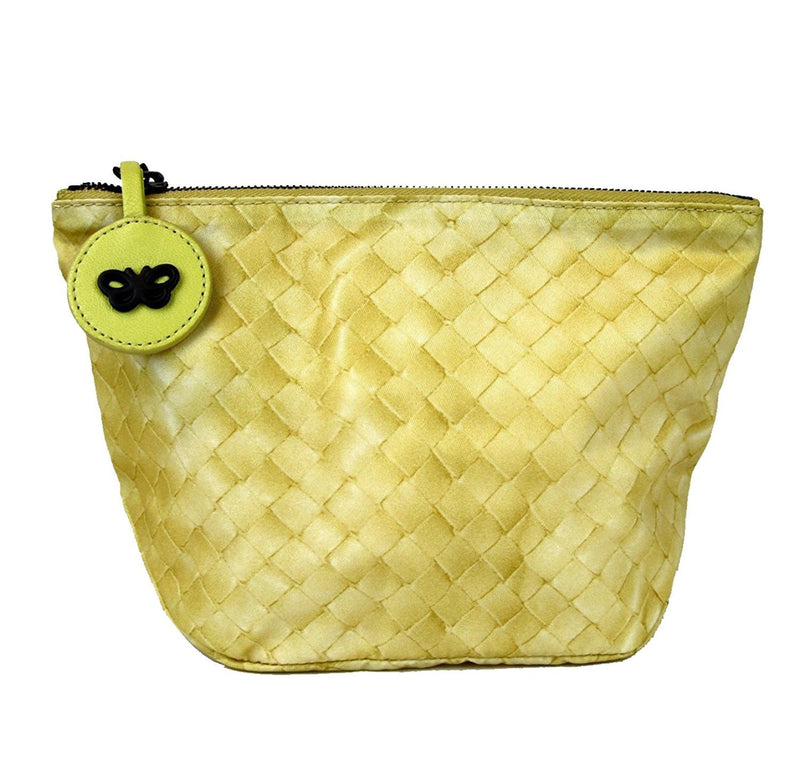 Bottega Veneta Women's Yellow Nylon Intrecciolusion Cosmetic Bag 301183 9441