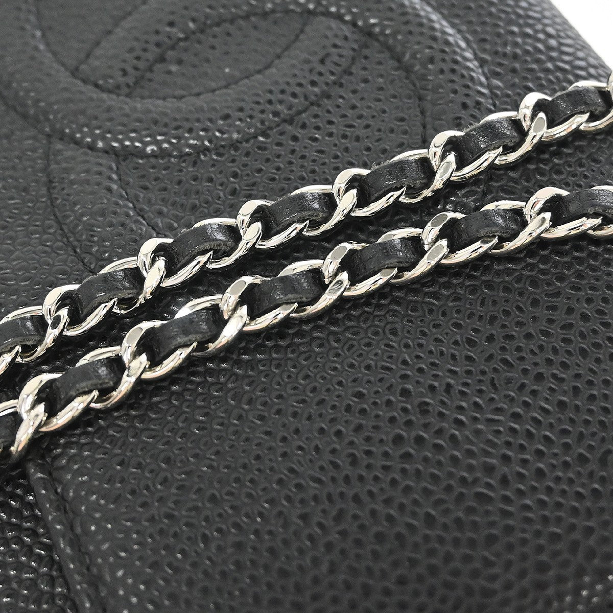 Chanel Timeless Wallet On Chain Caviar Black Leather Wallets Accessory (Pre-Owned)