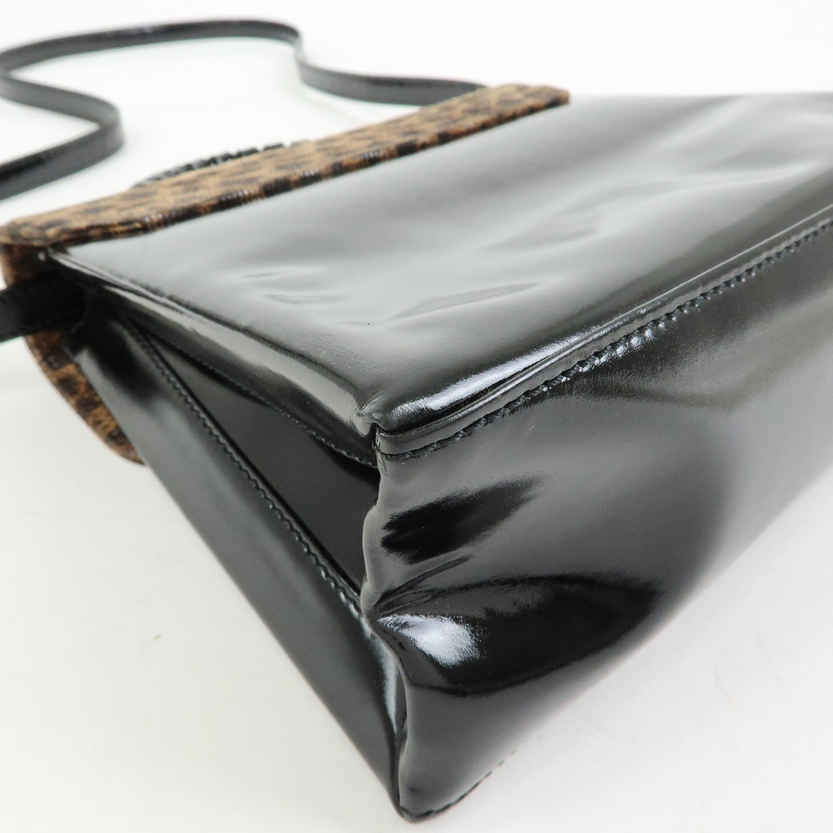 Loewe Vintage Velazquez Top Handle Leather Black Patent_Leather Handbag (Pre-Owned)