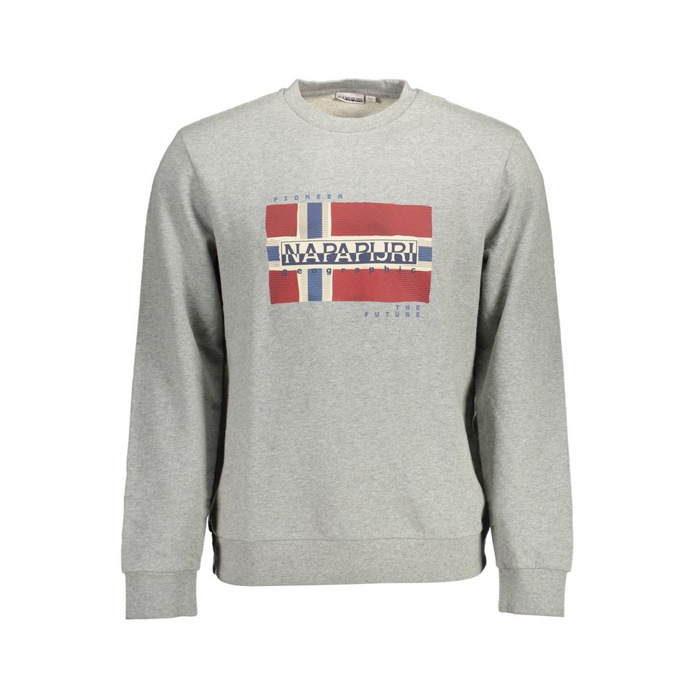 Napapijri Gray Cotton Men Men's Sweater