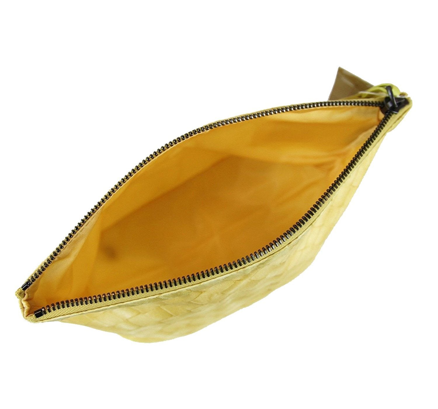 Bottega Veneta Women's Yellow Nylon Intrecciolusion Cosmetic Bag 301183 9441