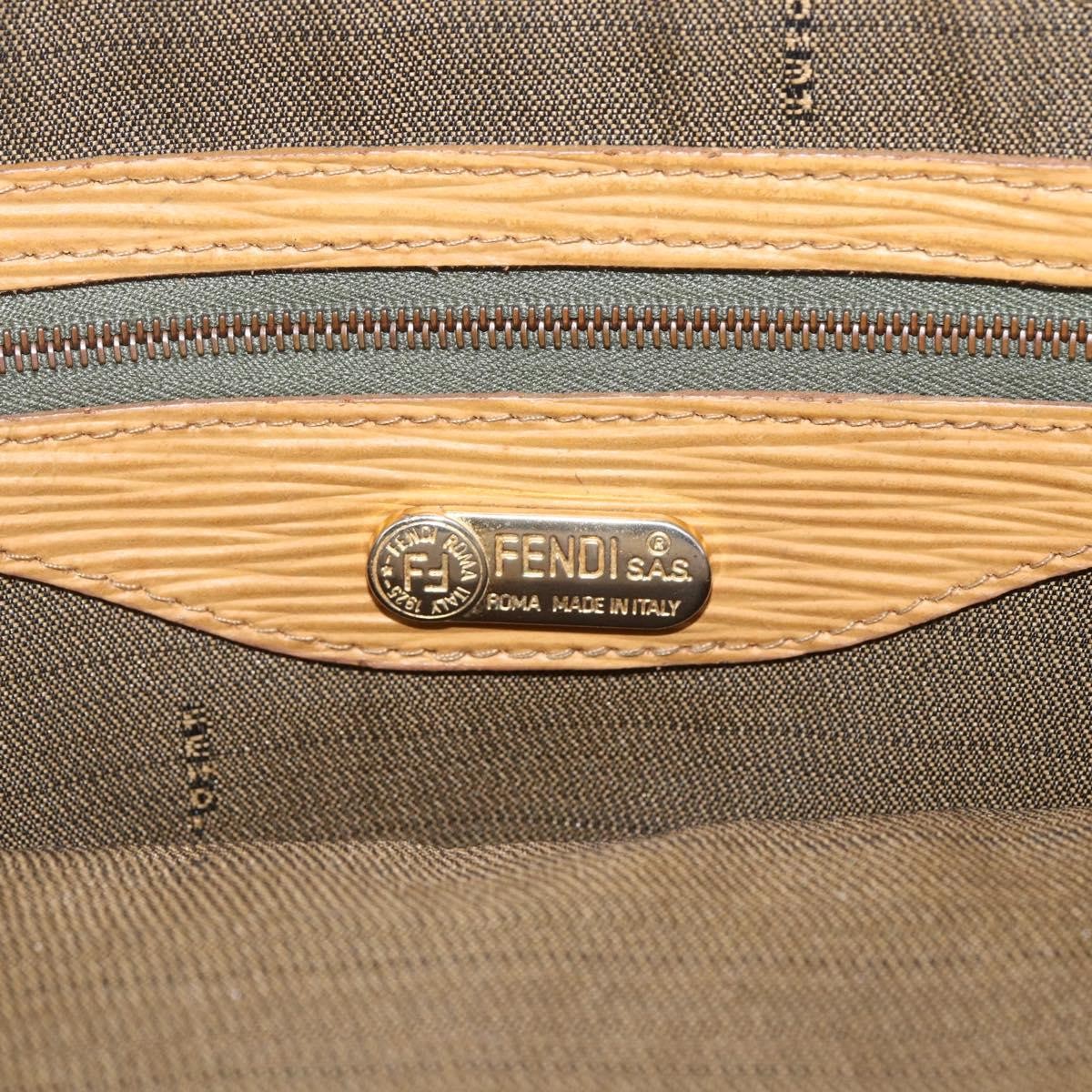 Fendi Vintage Zucca Zucca Brown Canvas Handbag (Pre-Owned)