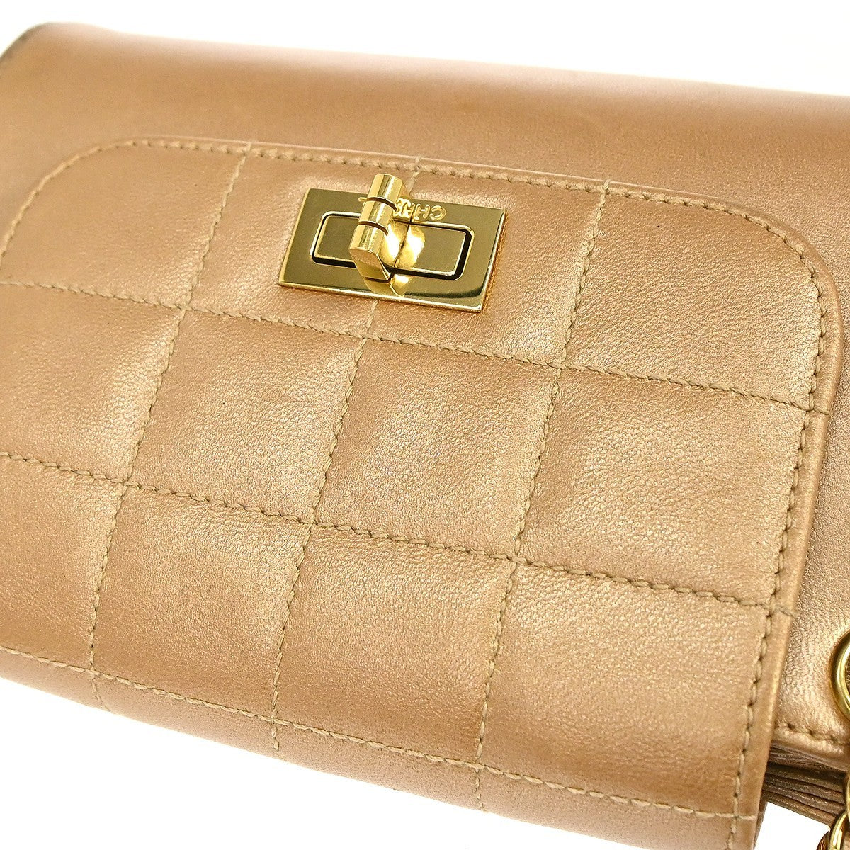 Chanel Mademoiselle Lambskin Brown Leather Shoulder Bag Bag (Pre-Owned)