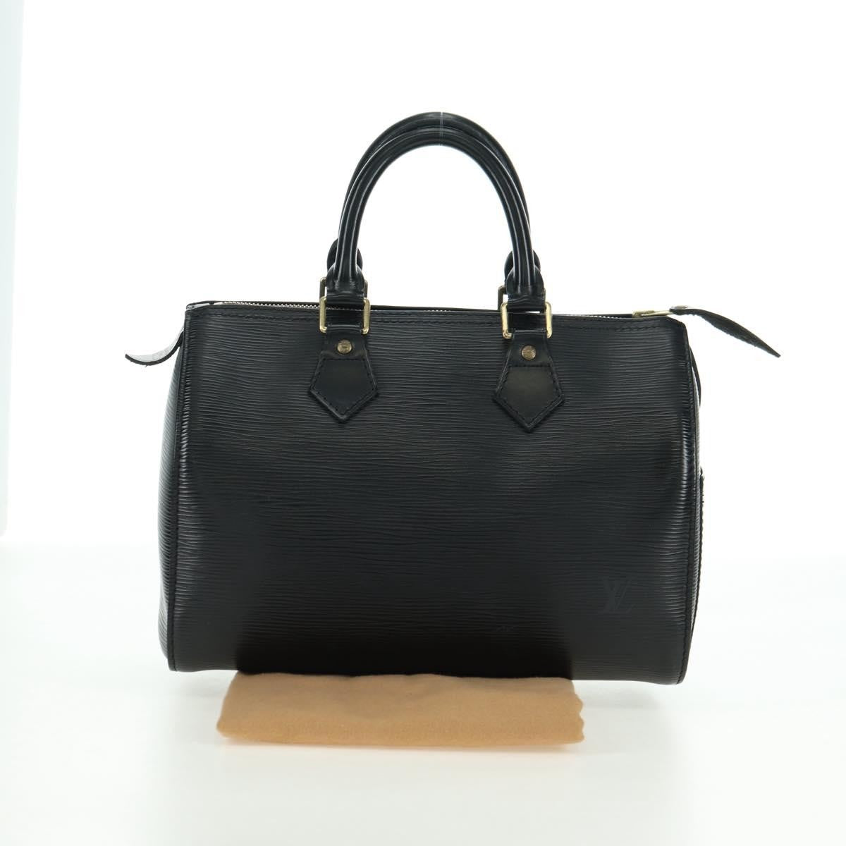 Louis Vuitton Speedy Epi Leather Black Leather Handbag (Pre-Owned)