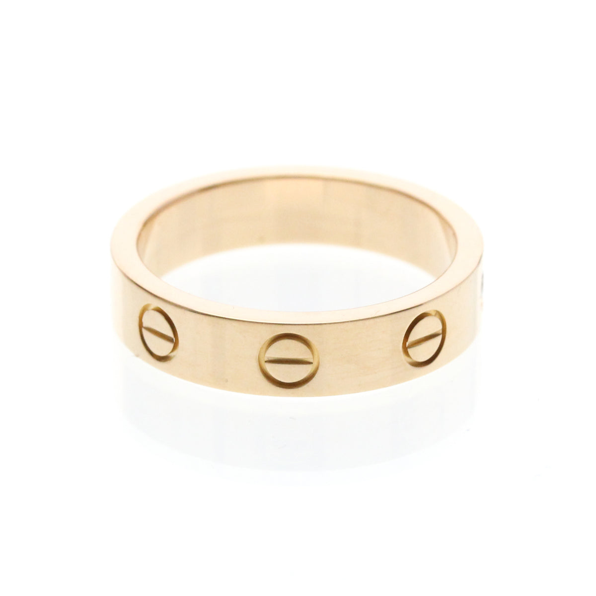 Cartier Love Wedding Band 1 Diamond 18K Rose Gold With Diamond Gold Pink_Gold Ring Jewelry (Pre-Owned)