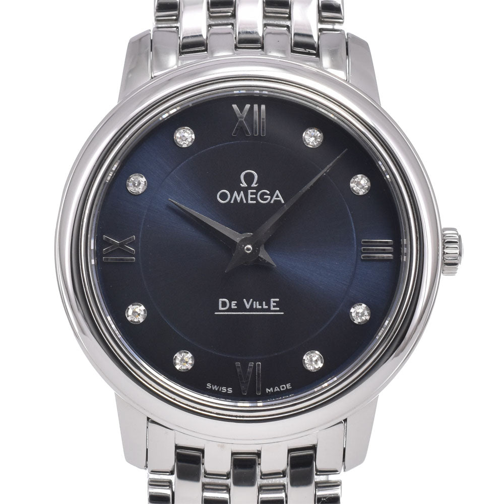 Omega De Ville Prestige Quartz Stainless Steel With Diamond Watch (Pre-Owned)