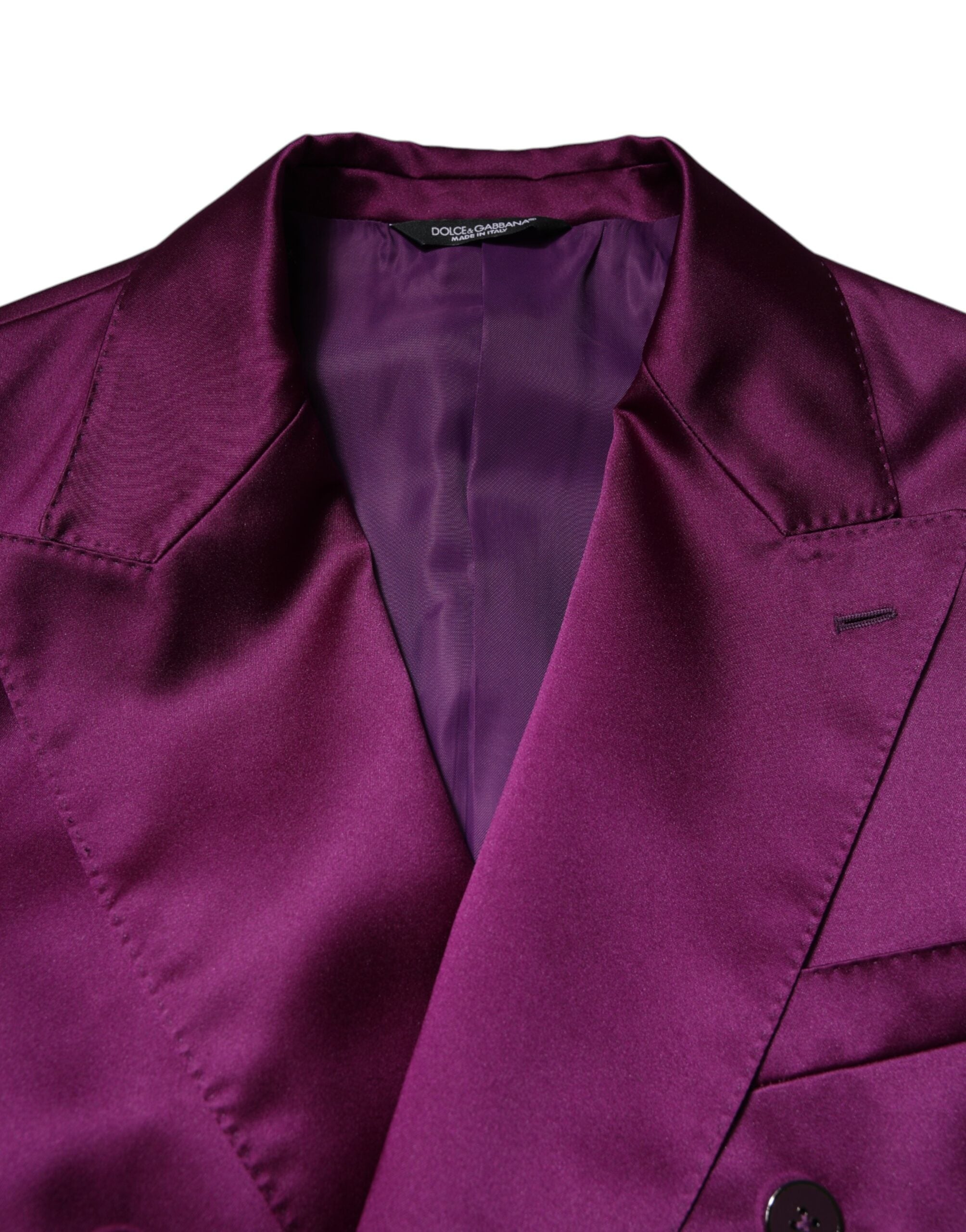 Dolce & Gabbana Purple Double Breasted Men Suit Coat Men's Blazer
