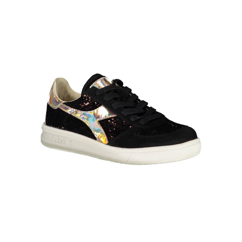 Diadora Black Leather Women Women's Sneaker