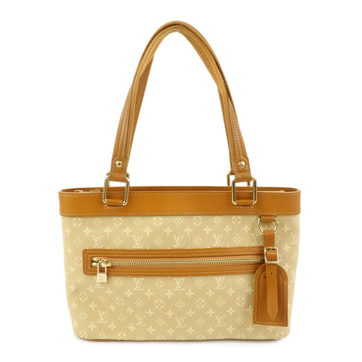 Louis Vuitton Lucille Mini Lin Beige Canvas Handbag (Pre-Owned)
