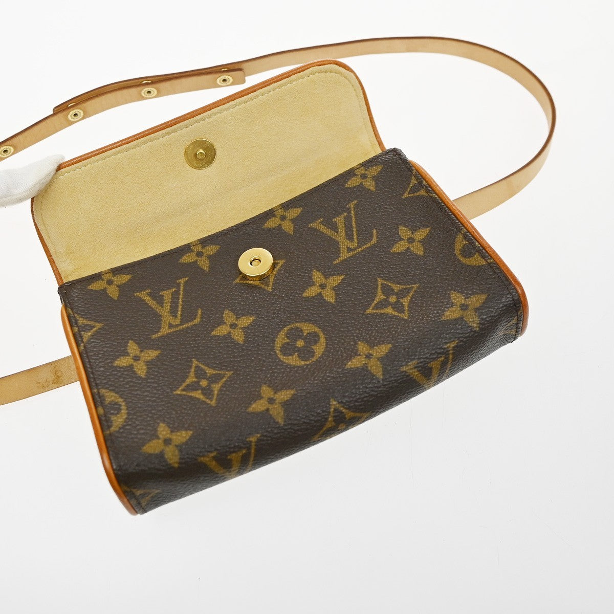 Louis Vuitton Florentine Waist Monogram Canvas Brown Canvas Clutche & Pouche Bag (Pre-Owned)