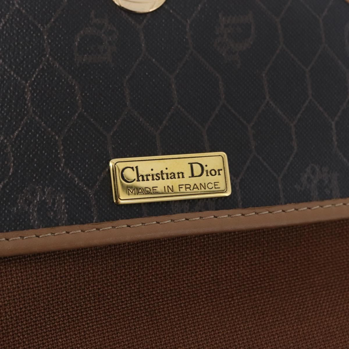 Christian Dior Vintage Honeycomb Canvas Black Canvas Shoulder Bag Bag (Pre-Owned)