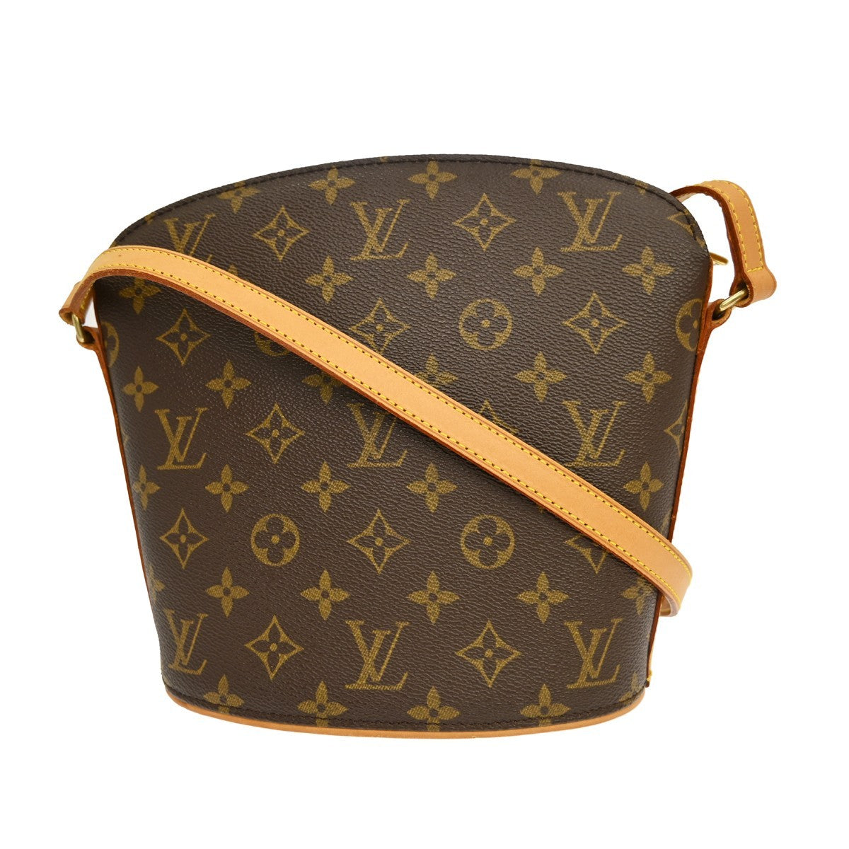 Louis Vuitton Drouot Monogram Canvas Brown Canvas Shoulder Bag Bag (Pre-Owned)