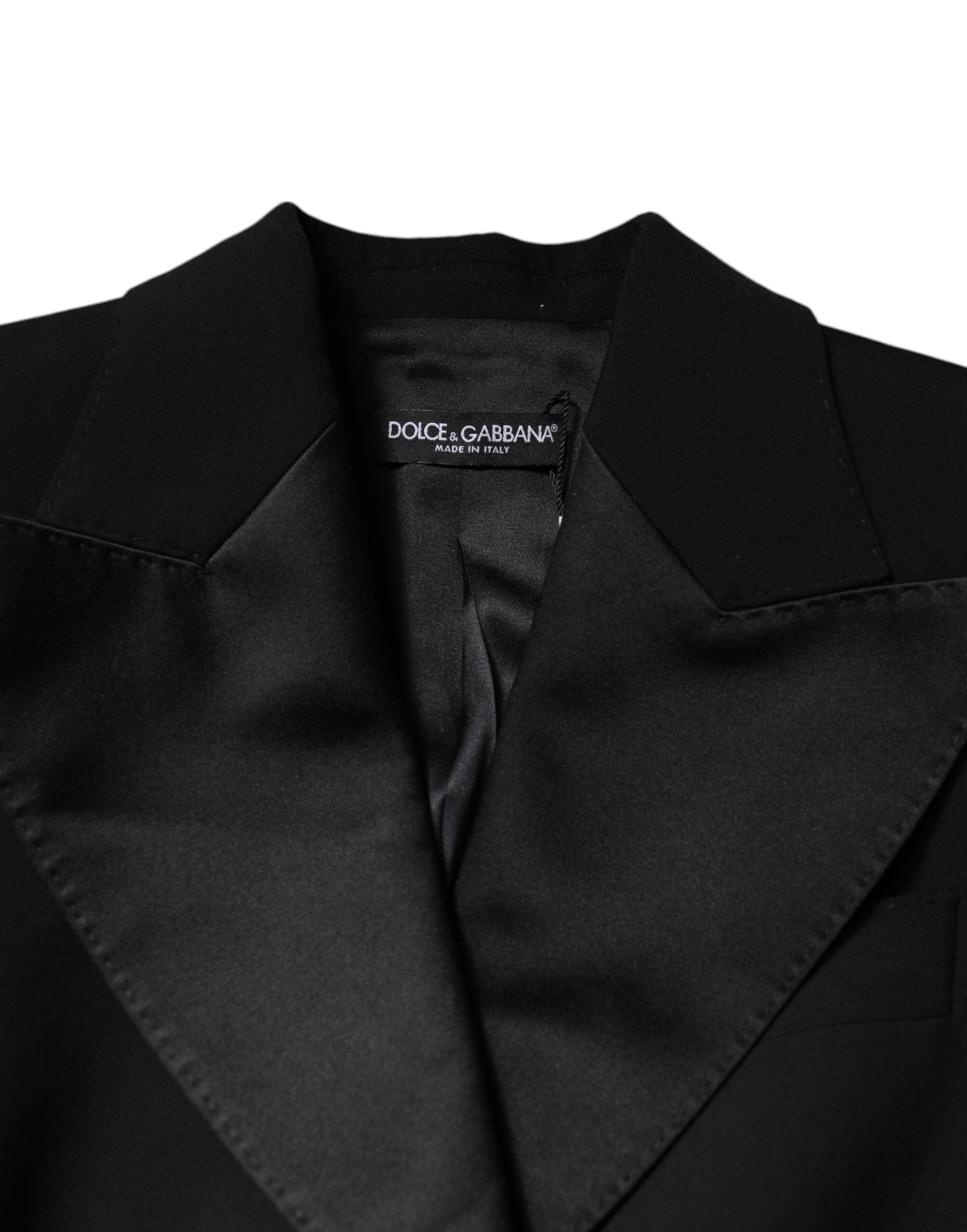 Dolce & Gabbana Black Wool Jumpsuit Dress Women Coat Women's Jacket