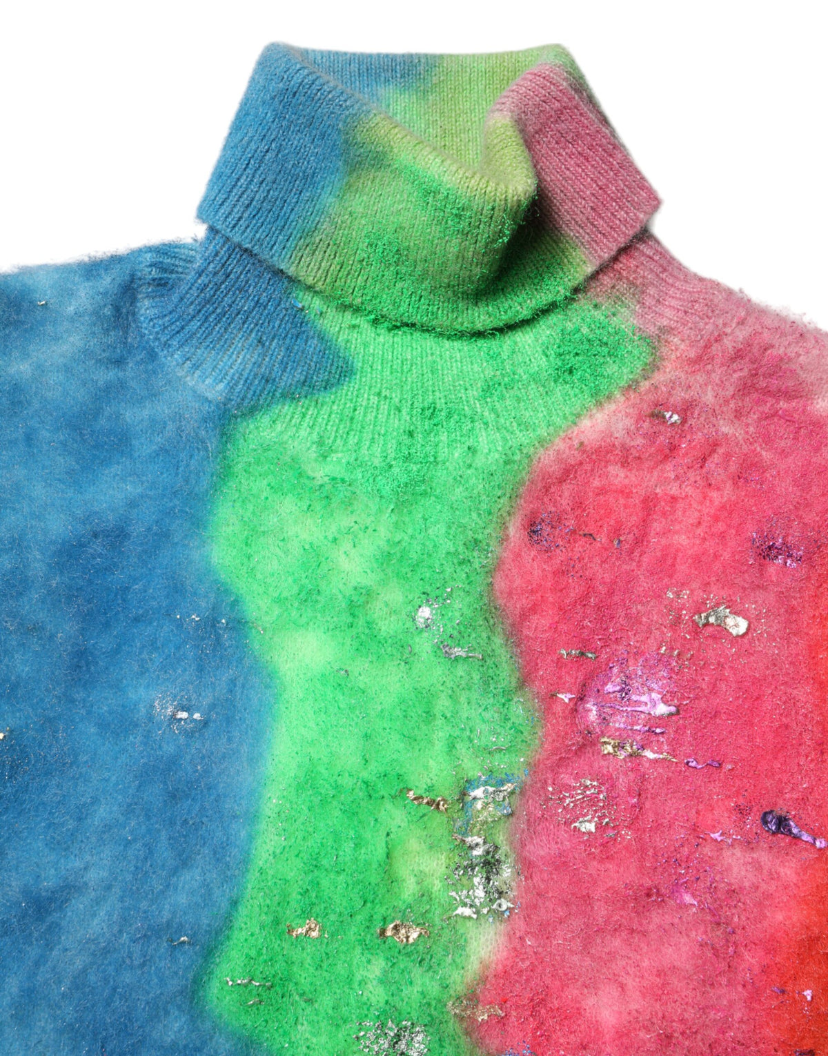 Dolce & Gabbana Multicolor Mohair Turtleneck Pullover Women's Sweater