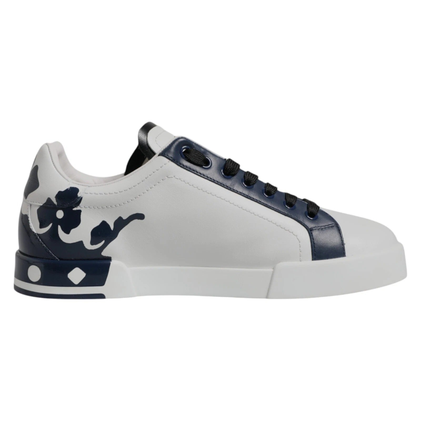 Dolce & Gabbana White Blue Crown Low Top Men Sneakers Men's Shoes (Pre-Owned)