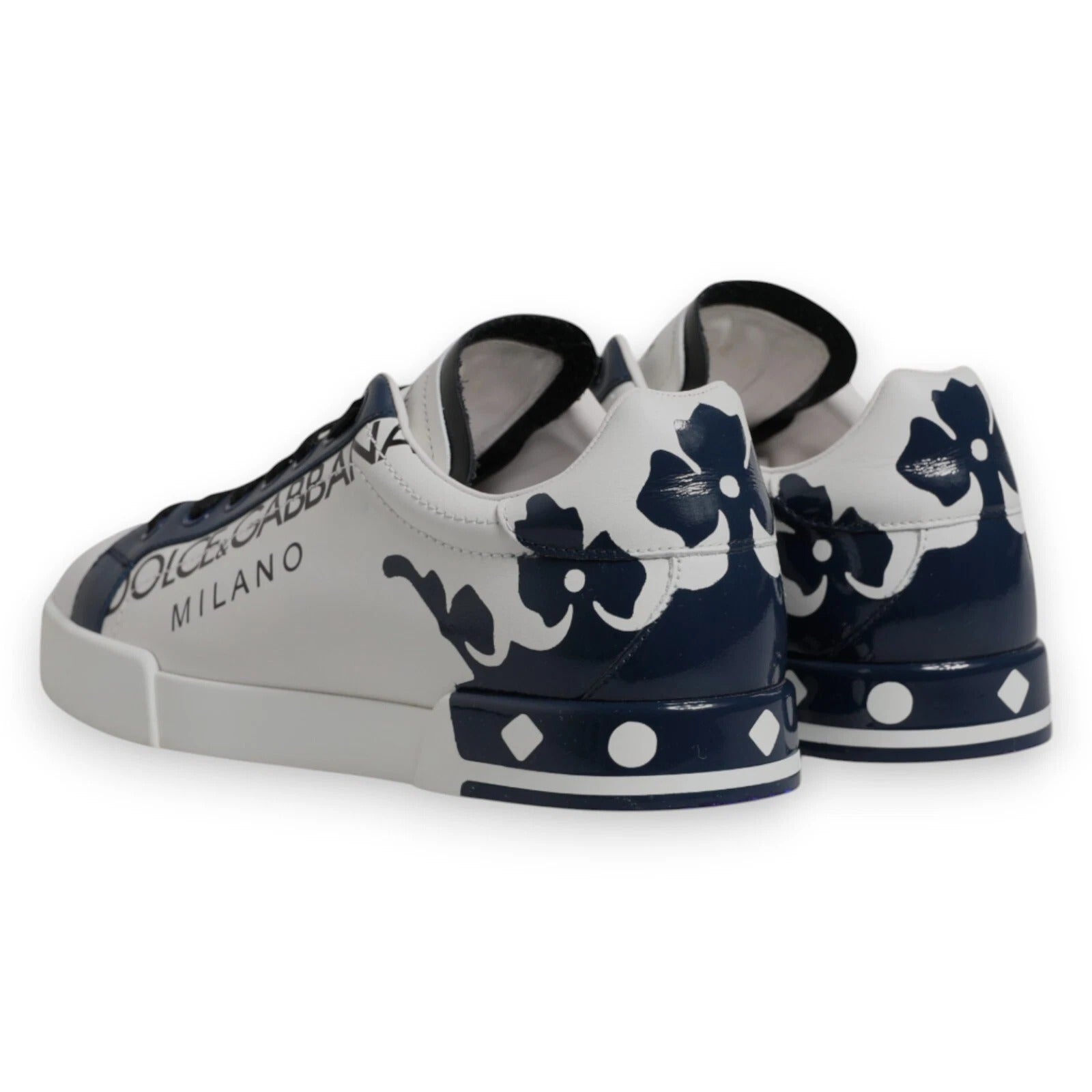 Dolce & Gabbana White Blue Crown Low Top Men Sneakers Men's Shoes (Pre-Owned)