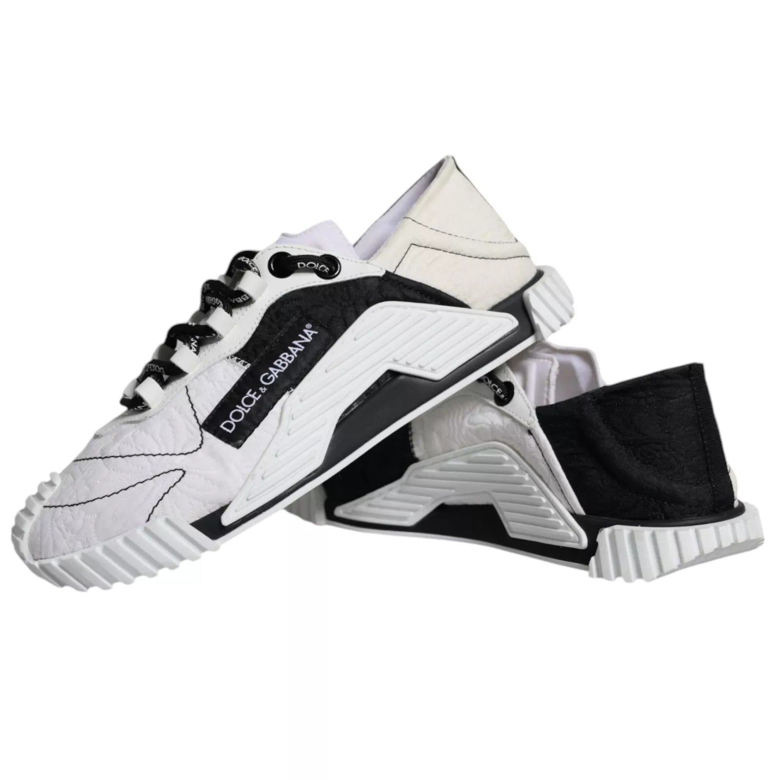 Dolce & Gabbana White Black Low Top NS1 Sneakers Women's Shoes (Pre-Owned)
