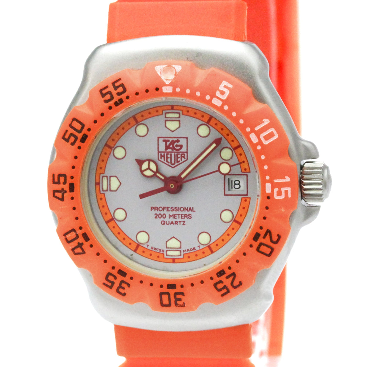 Tag Heuer Formula 1 Lady Stainless Steel And Rubber Watch (Pre-Owned)