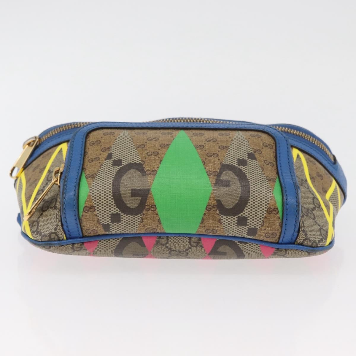 Gucci Gg Rhombus Cuir Multicolour Canvas Crossbody Bag Bag (Pre-Owned)