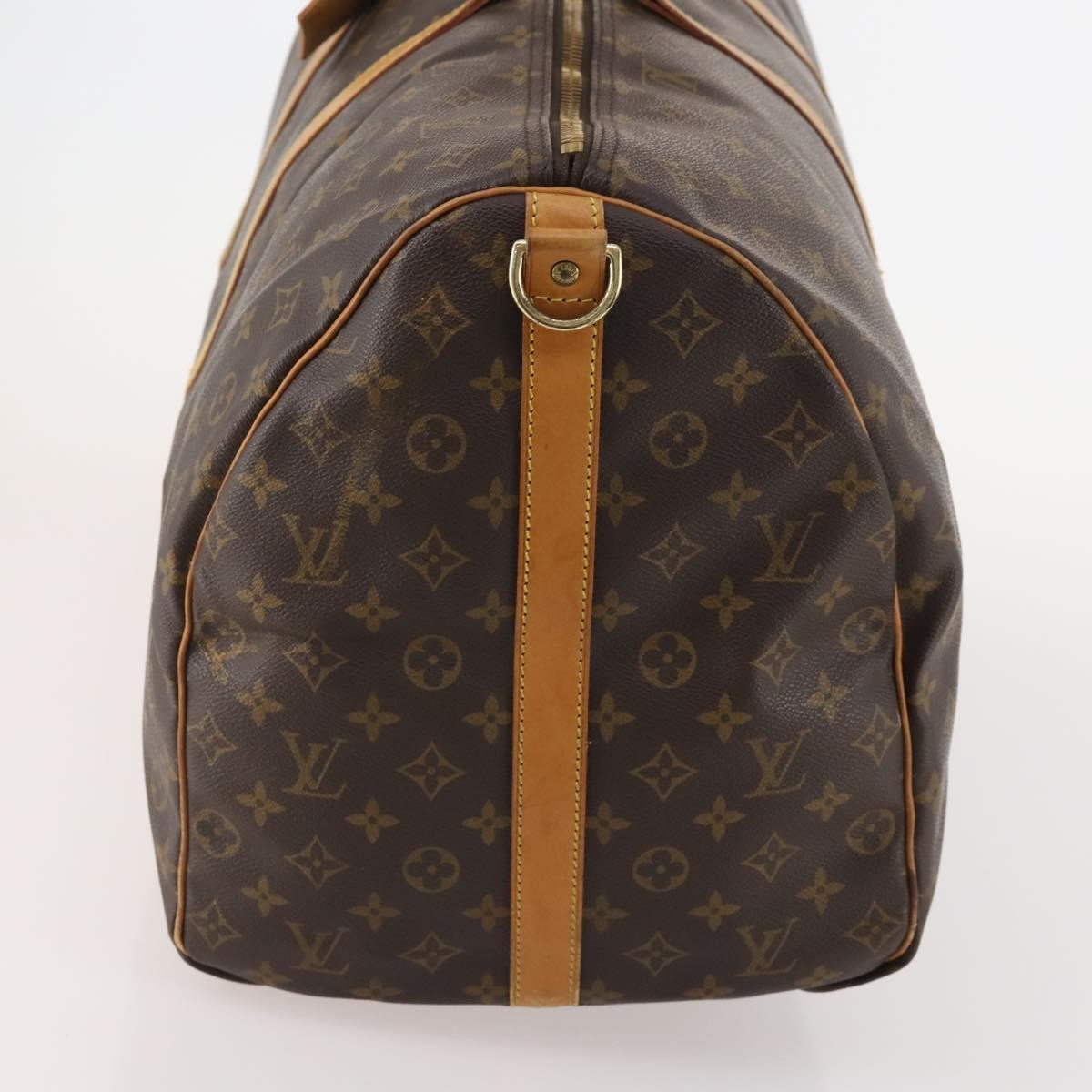 Louis Vuitton Keepall Bandouliere Monogram Canvas Brown Canvas Travel Bag Bag (Pre-Owned)