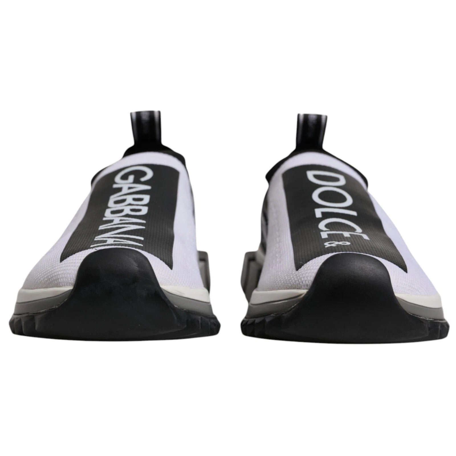 Dolce & Gabbana White Black Slip On Sorrento Sneakers Women's Shoes (Pre-Owned)