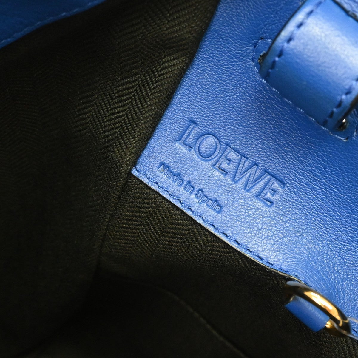 Loewe Hammock Leather Blue Leather Handbag (Pre-Owned)