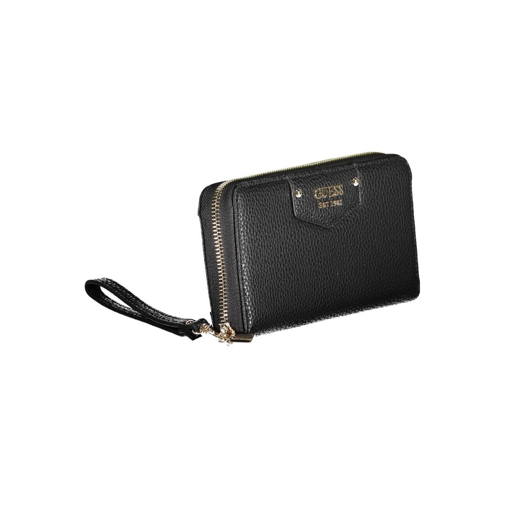 Guess Jeans Black Polyurethane Women Women's Wallet