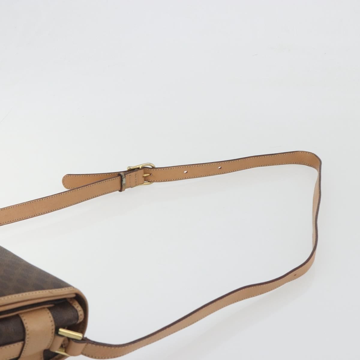 Celine Macadam Canvas Brown Canvas Shoulder Bag Bag (Pre-Owned)