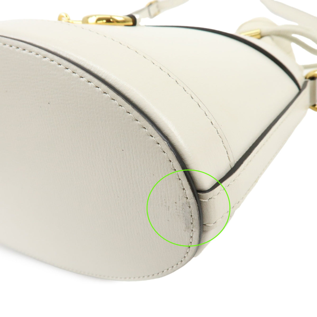 Gucci Horsebit 1955 Bucket Leather Beige Leather Handbag (Pre-Owned)