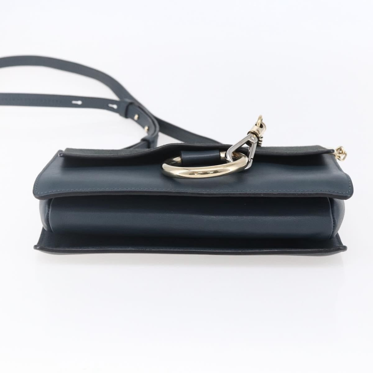 Chloe Faye Leather And Suede Blue Suede Shoulder Bag Bag (Pre-Owned)