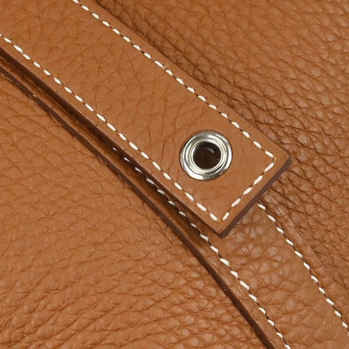 Hermes Picotin Lock Clemence Gold Leather Handbag (Pre-Owned)