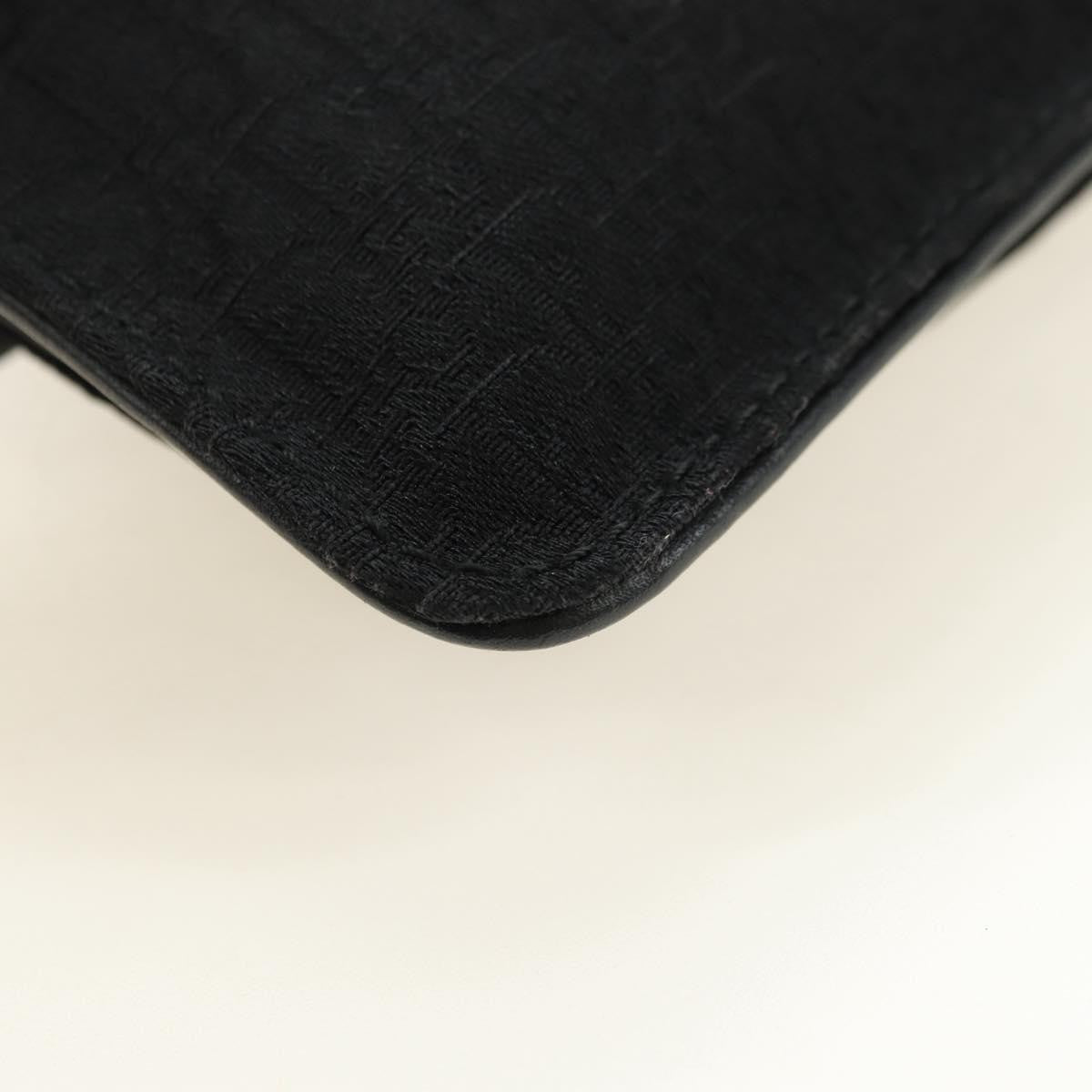 Christian Dior Vintage Street Chic Belt Diorissimo Canvas Black Canvas Handbag (Pre-Owned)