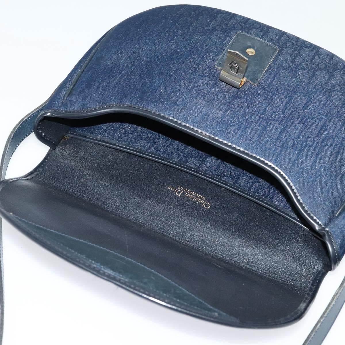 Christian Dior Vintage Trotter Canvas Navy Canvas Shoulder Bag Bag (Pre-Owned)