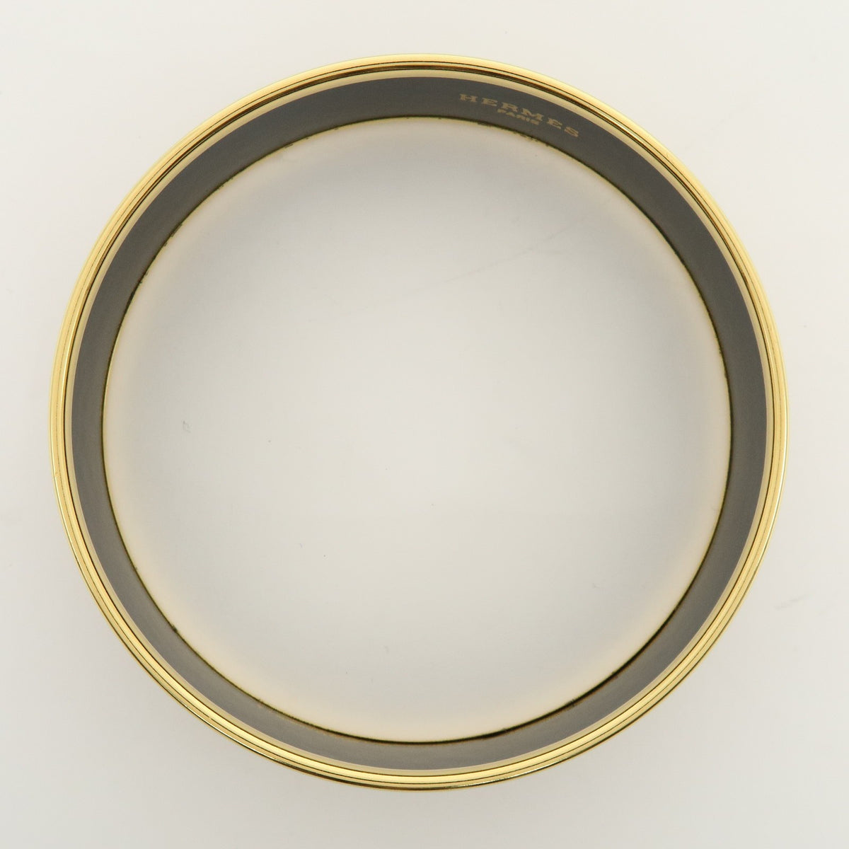 Hermes Caleche Bangle Enamel Gold Gold_Plated Bracelet Jewelry (Pre-Owned)