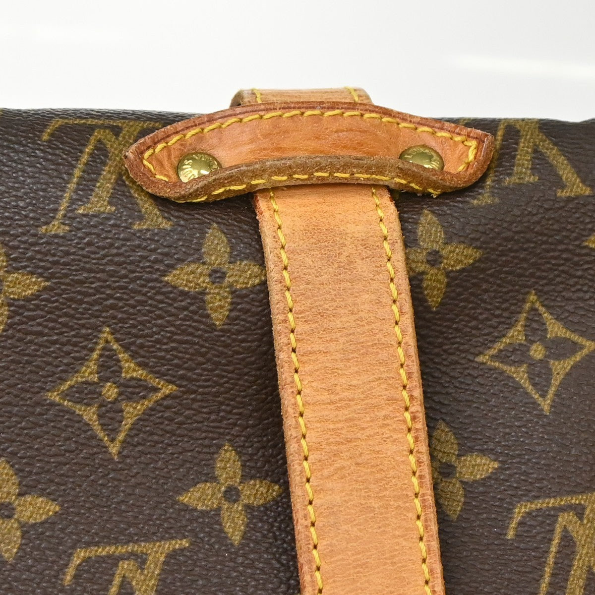 Louis Vuitton Saumur Monogram Canvas Brown Canvas Shoulder Bag Bag (Pre-Owned)