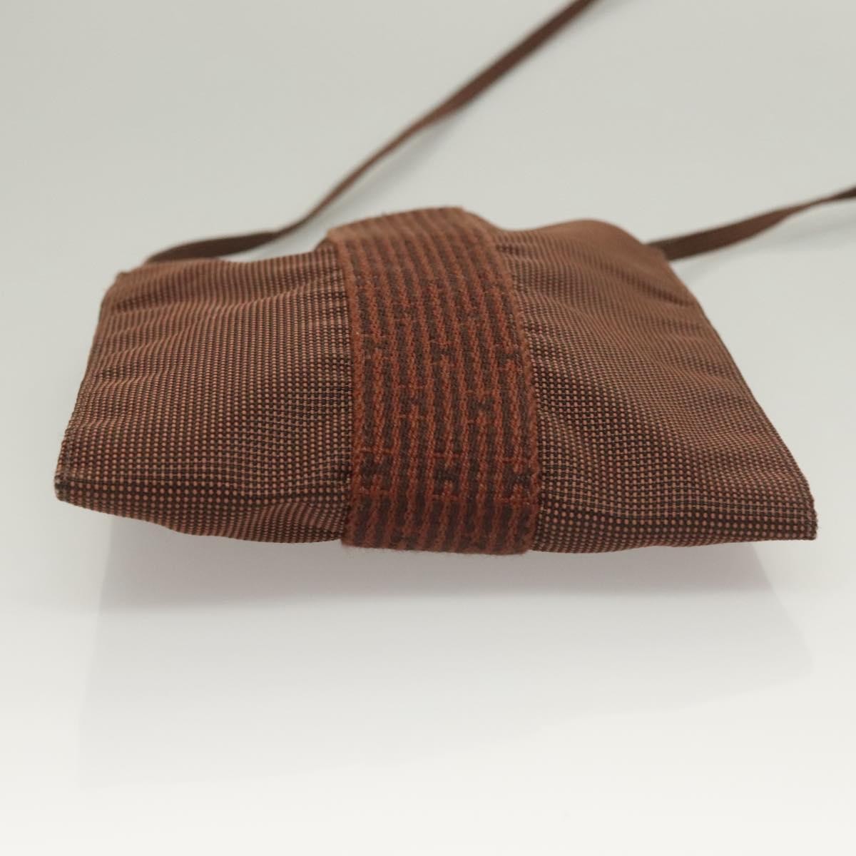Hermes Herline Canvas Brown Canvas Crossbody Bag Bag (Pre-Owned)