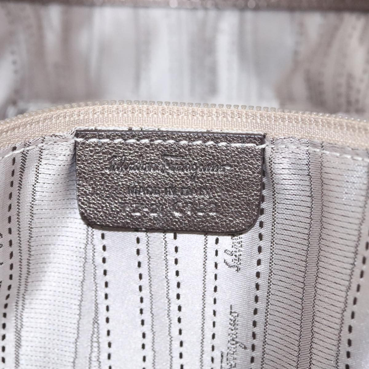 Salvatore Ferragamo Sofia Satchel Leather Silver Leather Handbag (Pre-Owned)