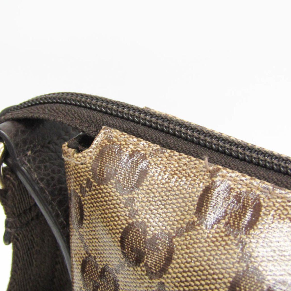 Gucci Front Pocket Messenger Gg Canvas And Leather Beige Canvas Shoulder Bag Bag (Pre-Owned)