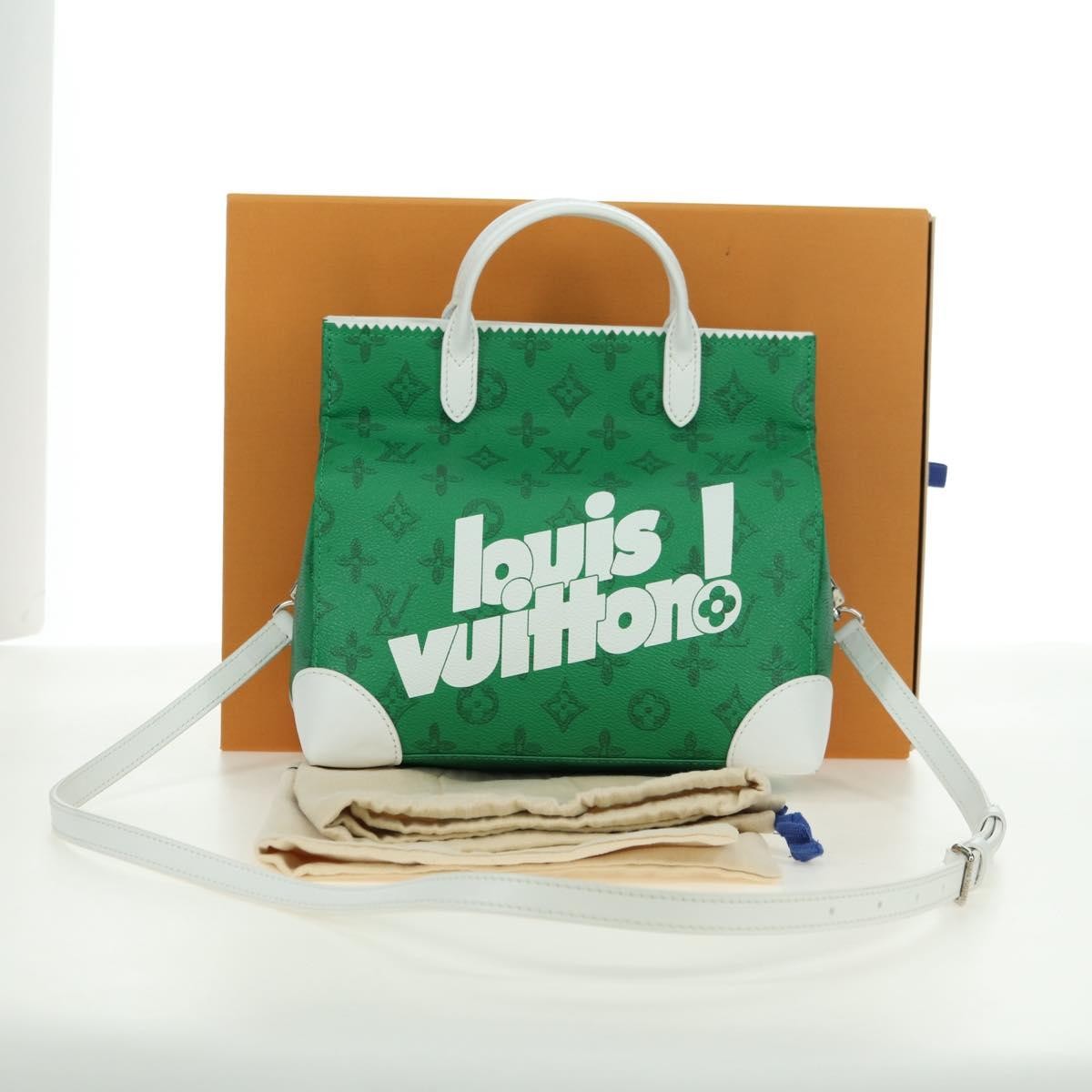 Louis Vuitton Litter Everyday Signature Vintage Monogram Canvas Green Canvas Handbag (Pre-Owned)