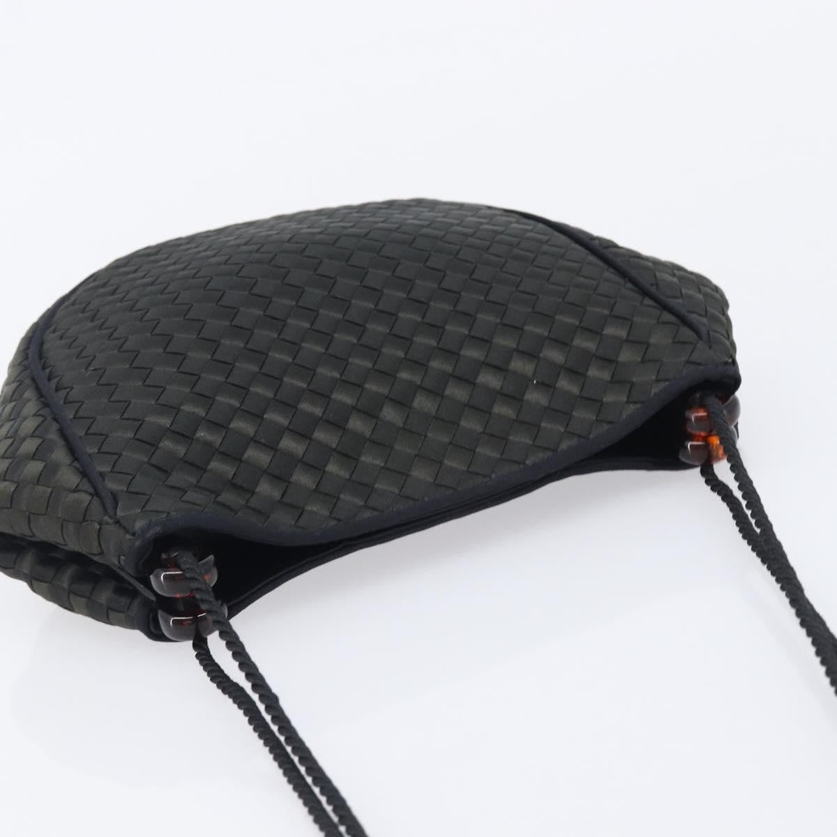 Bottega Veneta Vintage Intrecciato Hobo Nylon Black Nylon Shoulder Bag Bag (Pre-Owned)