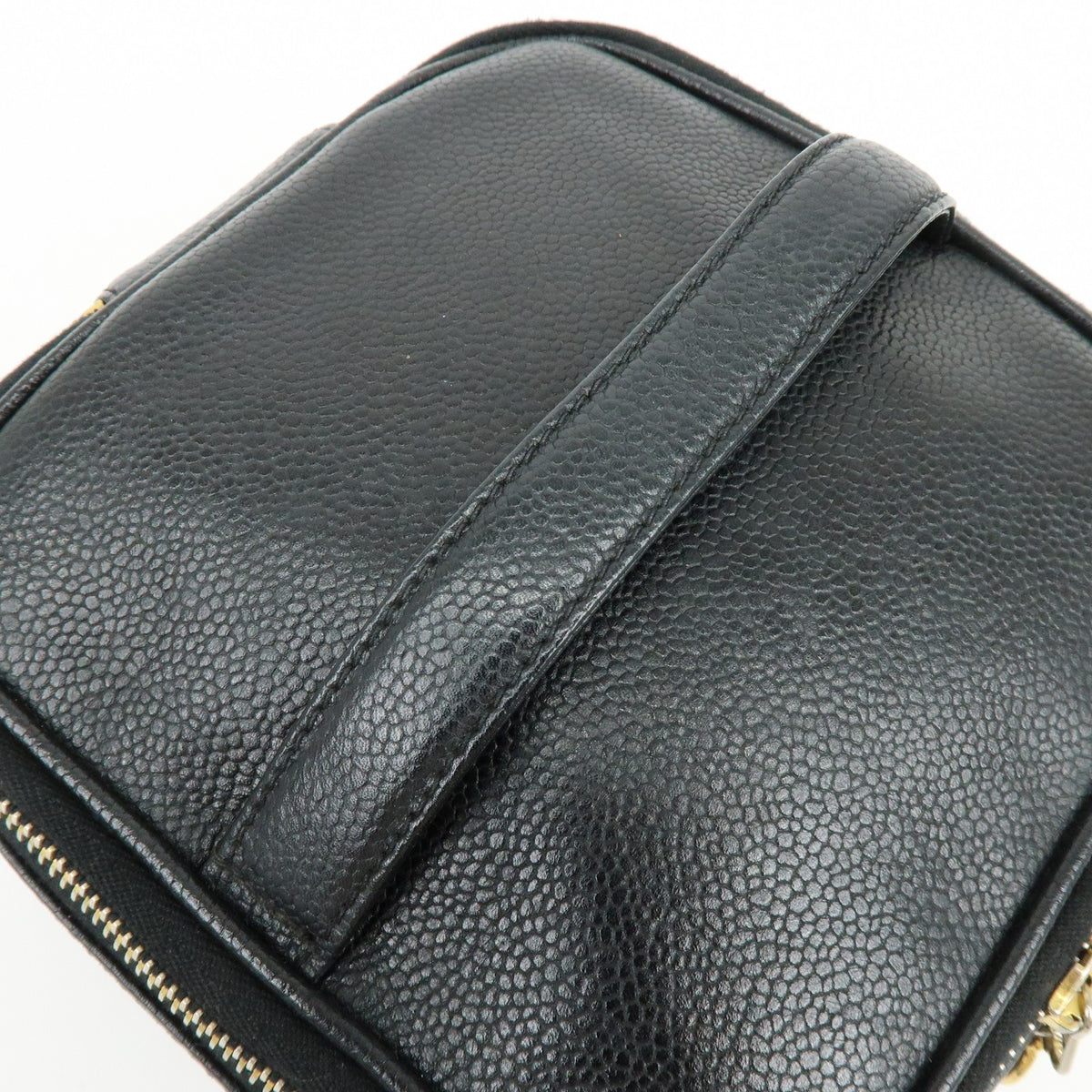 Chanel Vintage Timeless Cosmetic Case Caviar Black Leather Clutche & Pouche Bag (Pre-Owned)