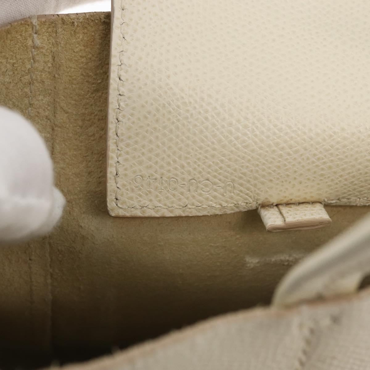 Celine Phantom Cabas Leather White Leather Tote Bag Bag (Pre-Owned)